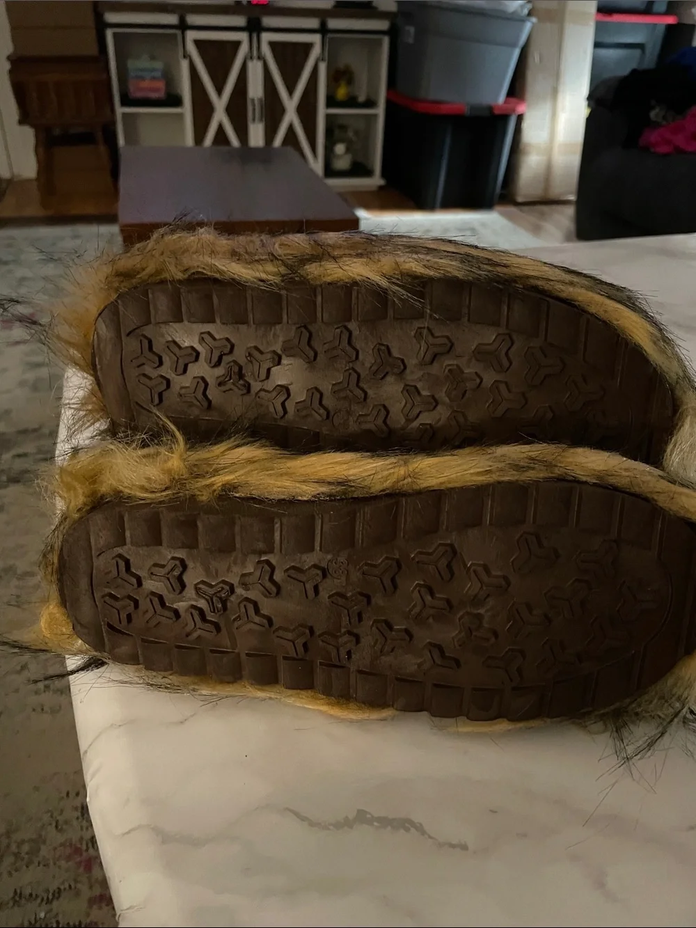 Furry boots